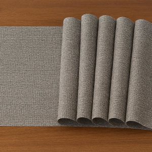 10 Woven Vinyl Kitchen Dining Place Mats Heat Resistant Non Slip Washable Table Mats For Home Restaurant Six Pieces