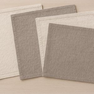 13 Reversible Cotton Linen Blended Place Mats Soft Breathable Kitchen Table Mats With Elegant Stitched Edges Set Of Four