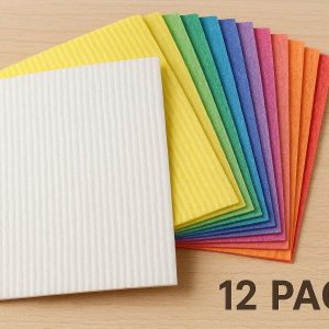 19 Reusable Swedish Cellulose Dishcloths Highly Absorbent Kitchen Sponge Cloths Washable Wiping Rags For Counters Twelve Pack