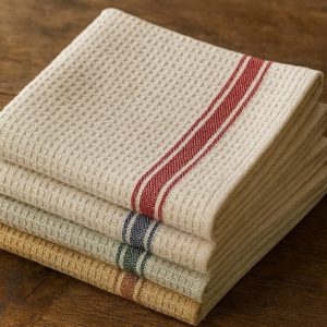 21 Classic Waffle Weave Cotton Dish Towels Vintage Style Absorbent Kitchen Cleaning Cloths Durable Glassware Wiping Rags