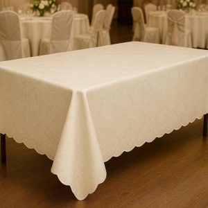 28 Elegant Jacquard Damask Tablecloth Stain Resistant Wrinkle Free Polyester Table Cover For Formal Wedding Banquets Reception